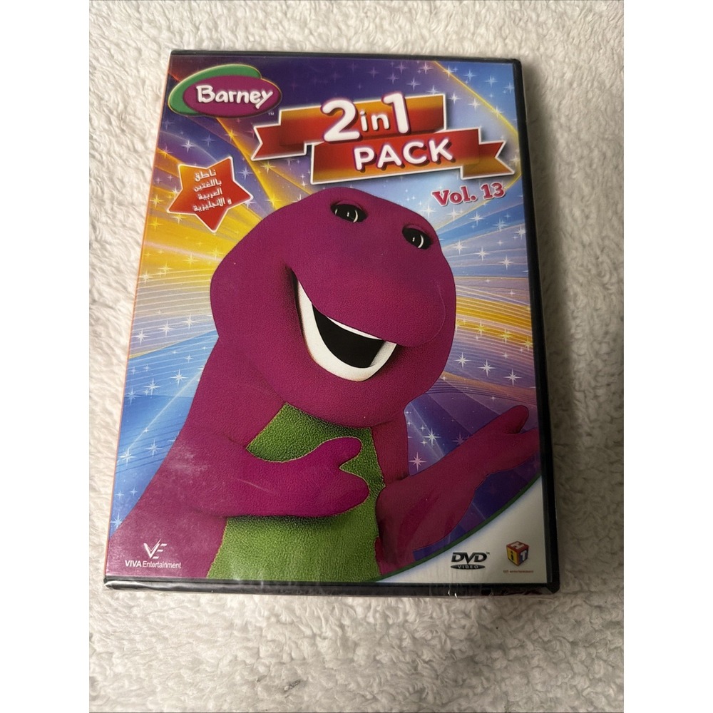 Barney 2-in-1 Pack Vol 13 DVD R2 Rare OOP Beach Party It's A Happy Day  Sealed